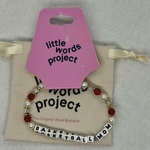 Little Words Project Basketball Mom Bracelet faux Pearl beads Sports Jewelry